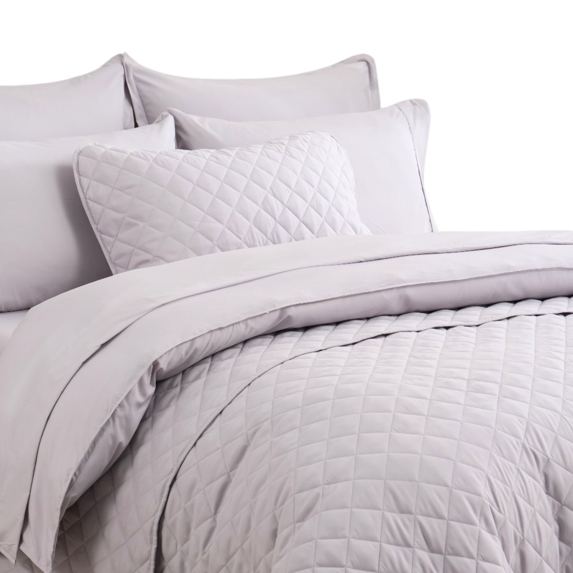 Ocean Fine Bedding Luxury Bed Bundle in Rock Grey